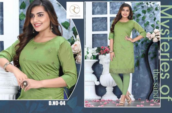 Ramdev Flora Vol 2 Chanderi Sequance  Designer Kurti Collection